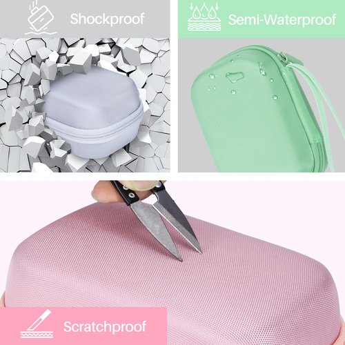 Lebakort Storage Case Compatible with Liene 2x3” Photo Printer Mini Instant Portable Color Mono Photo Printer (Green Case)