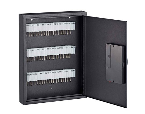 Adiroffice Key Holder Wall Mount - 60 Keys Lock Box with Code, Key Cabinet Wall Mount, Valet Parking Key Box, Car Dealer Key Cabinet - Space Saving Locking Key Box Wall Mount with Digital Lock