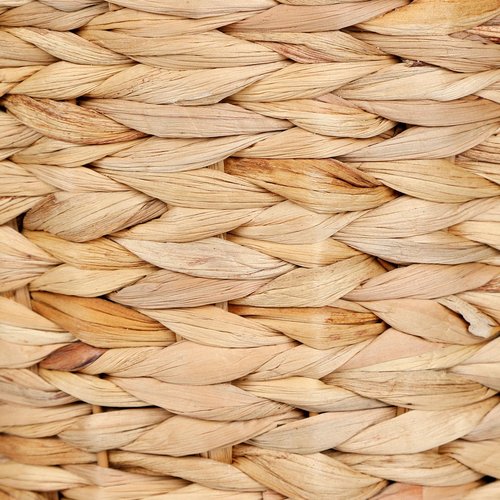 YANGQIHOME Wicker Trash Can with Lid, Water Hyacinth Garbage Can, Handwoven Wicker Waste Basket in Bathroom, Bedroom, Office, Living Room, Laundry Room, Blanket Basket 3.8 Gallon