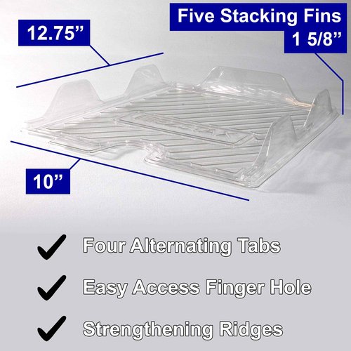 EZSTAX File Organizers - Letter Size, Stackable Trays for Desk - for Office Files, Mail, Documents - 48 Pack
