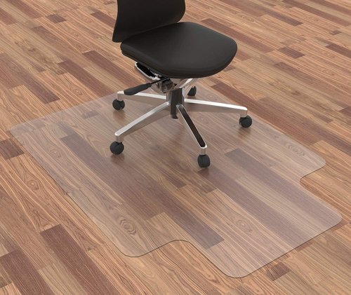 Office Chair Mat - Skiennix 48”x36” Clear Vinyl Floor Protector for Hardwood Floors | Easy Glide Design