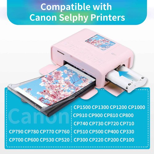 2 Pack Compatible for Canon Selphy CP1500 Ink and Photo Paper KP-108IN KP108 Includes 6 Ink Cassettes + 216 Paper Sheets for Canon Selphy CP1300 CP1200 CP910 CP900 CP1000 Photo Printers