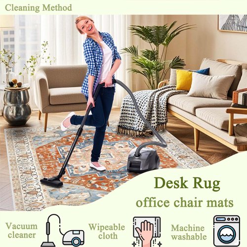 Fuzorise Office Chair Mat for Hardwood Floor,Desk Chair Mat for Rolling Chairs,Computer Gaming Chair Mat Rectangular Office Rug,Anti Slip Non-Curve Floor Protector for Home Office.(2.9ftx3.9ft)