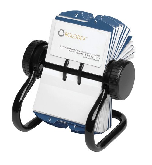 Rolodex® Rotary Business Card File, 400-Card Capacity, Black