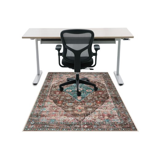 Anidaroel Chair Mat for Hardwood Floor, 36"x48" Desk Chair Mats for Hard Floors, Under Desk Rug for Rolling Chair, Computer Gaming Chair Mat, Low Pile Carpet Protector Carpet, Brown