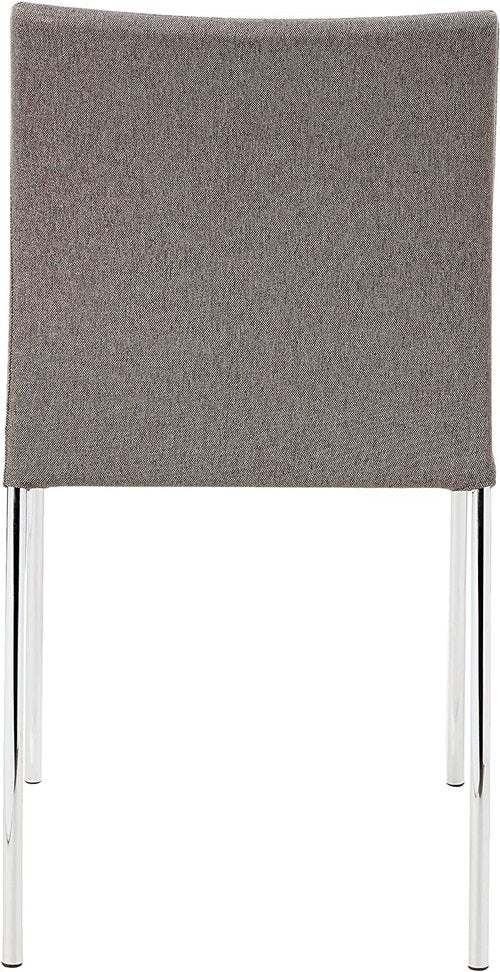 OSP Home Furnishings Conway Upholstered Stacking Chair with Chrome Legs, 2-pack, Smoke