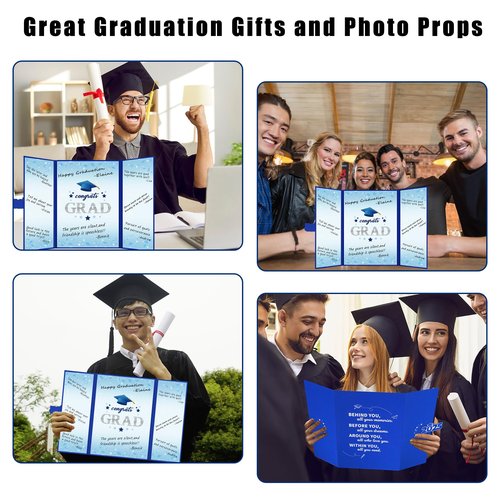 Vlipoeasn 2025 Graduation Guest Book Alternative, Blue Silver Class of 2025 Graduation Party Decorations, Graduation Signature Book for 2025 College High School, Unique Graduation Gifts for Friends