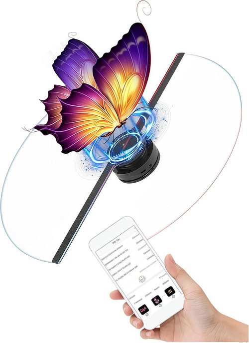 3D Hologram Fan | 16.5-Inch LED Projector with 224 Light Beads for Stunning Visuals