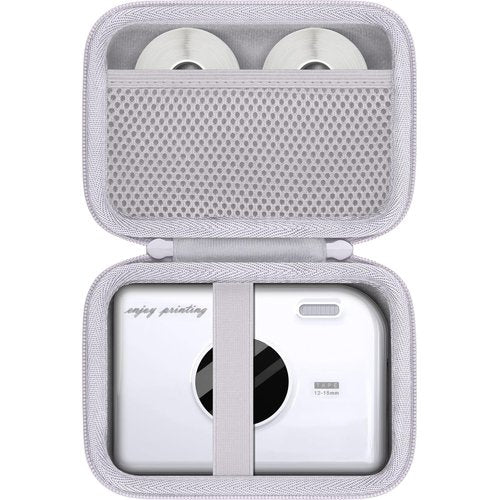 Aenllosi for Phomemo A30 Label Printer Hard Case, Phomemo A30 Mini Label Maker Machine Organizer, White (Case Only)