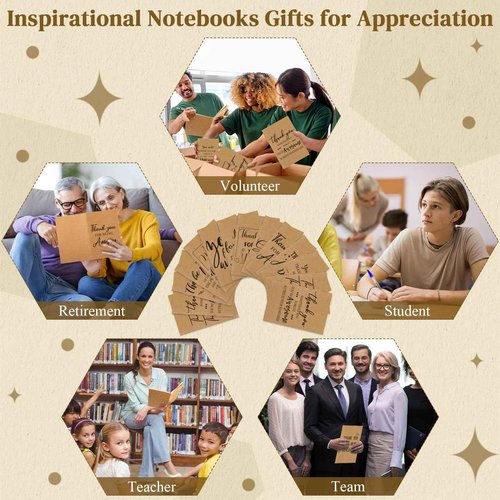 Fuutreo 50 Students Gifts 8 x 5.5" Thank You for Being Awesome Motivational Notebooks Inspirational Journal Bulk for Teacher Coworker Employee Appreciation(Thank You)
