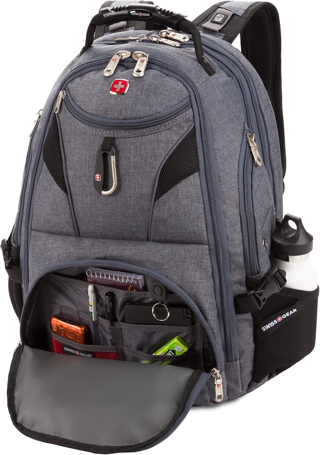 SwissGear 5977 Laptop Backpack - TSA Friendly Design for 17-Inch Laptops | Perfect for Travel & School - Grey