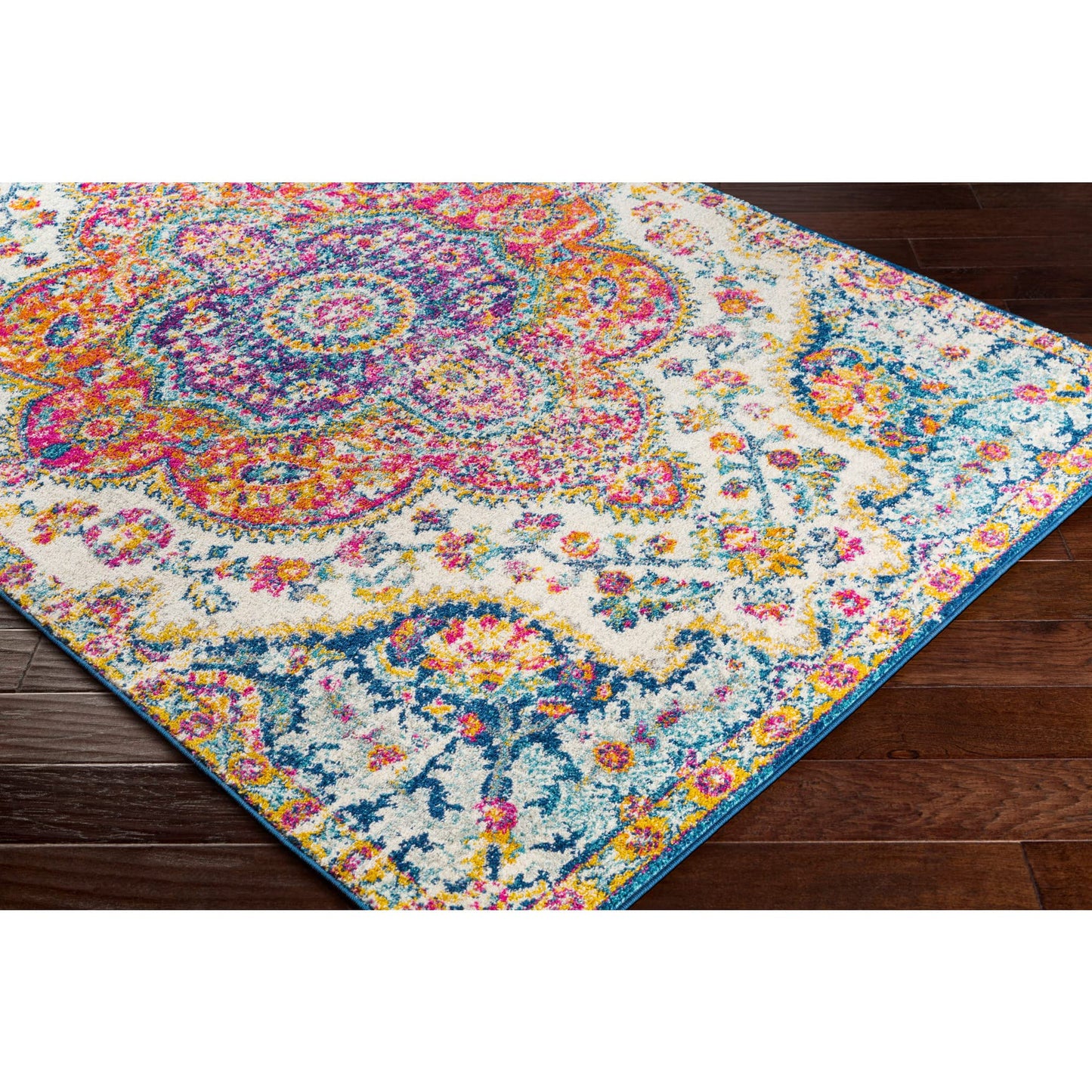 Livabliss Romaine Vintage Medallion Area Rug, 5'3" x 7'6", Orange