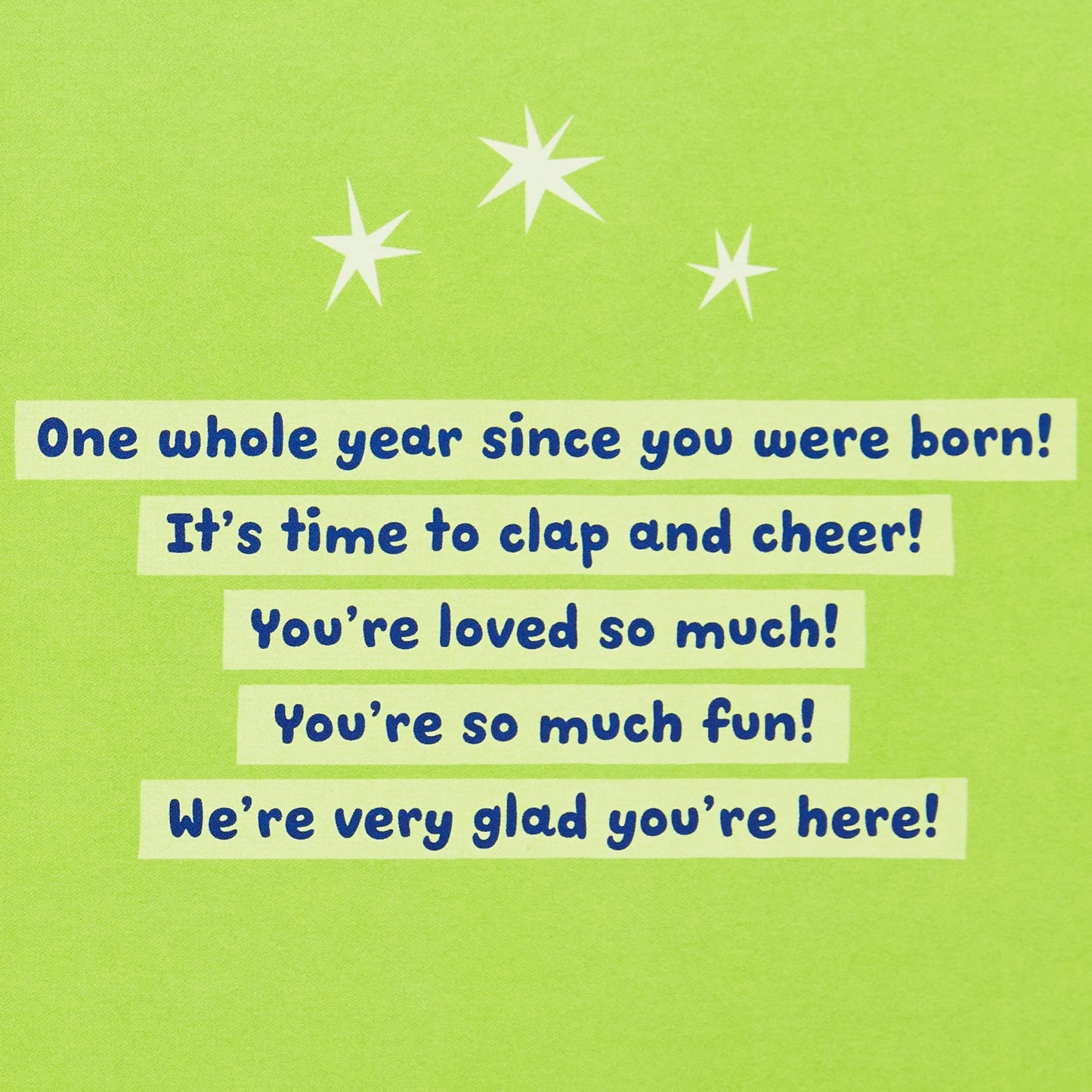 Hallmark 1st Birthday Card for Kids (Fuzzy Number)