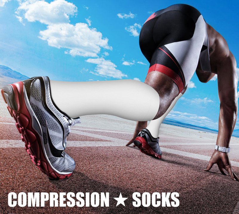 CHARMKING 3 Pairs Open Toe Compression Socks for Women & Men Circulation 15-20 mmHg is Best for All Day Wear Running Nurse (02 Black/White/Beige, S/M)