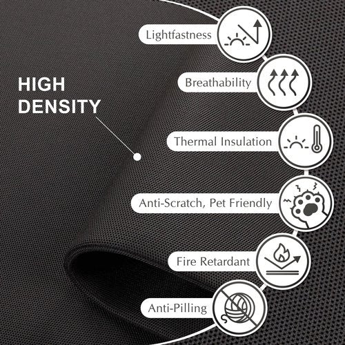 DECOLAB Desk Divider, Movable Desk Panel Privacy Partition for Home Office, Student, Classroom, Study, Free Standing, Scratch Resistance, 48"x18", Midnight