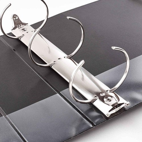 Avery Economy View 3 Ring Binders, 3" Round Rings, 4 Black Binders (03361)