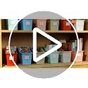 Suzile Boho 12-Piece Interlocking Plastic Book Bins for Organization