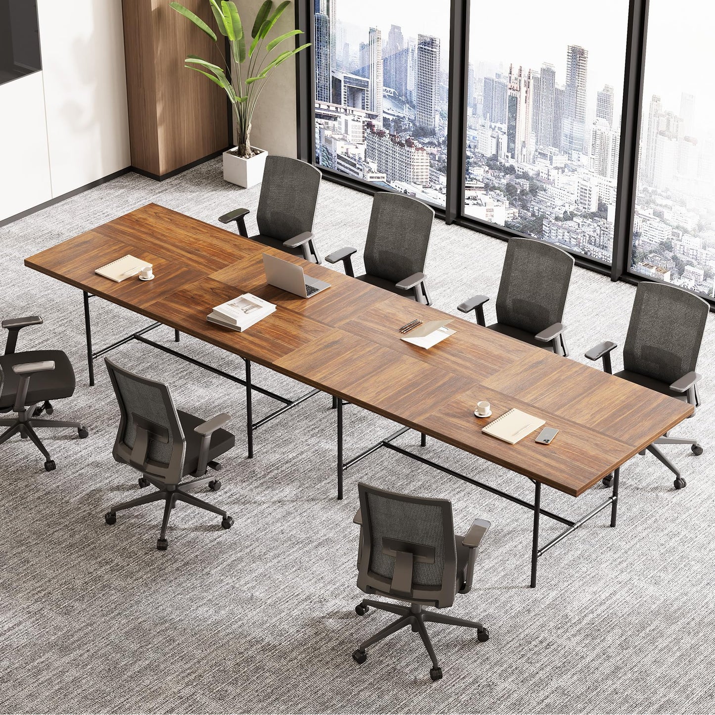 LITTLE TREE 6FT Conference Table, Rectangle 70.8" W x 35.4" D Meeting Table, Seminar Table for Office Conference Room