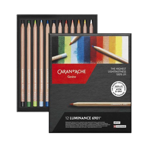 Caran d'Ache Box of 12 Colours LUMINANCE 6901™
