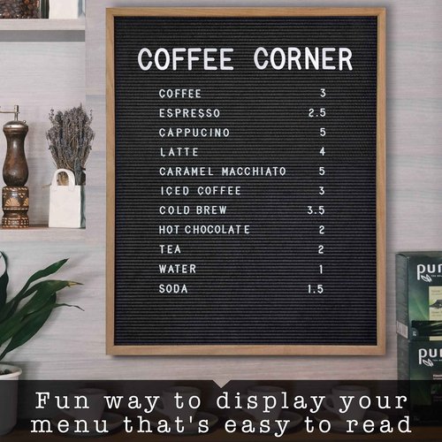 Blackboard Letter Board - 24x30 Inch Large Felt Message Board for Restaurant Menus