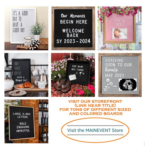 Letter Board Sign Skinny Felt Board with Pre Cut Letters 12x17 Inch, Baby Announcement Board Sign Black Changeable Message Board