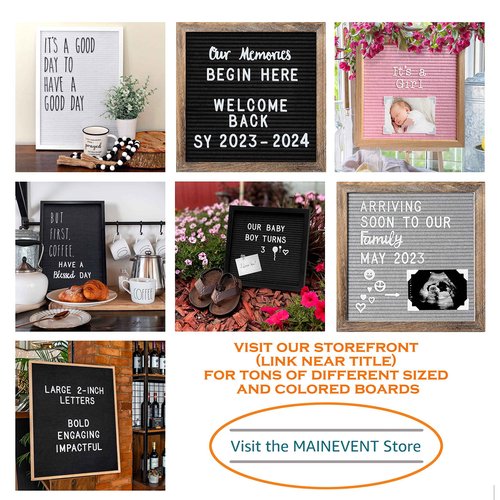 Blackboard Letter Board - 24x30 Inch Large Felt Message Board for Restaurant Menus