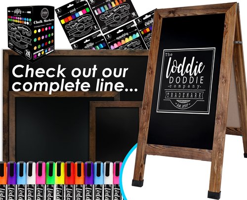 Loddie Doddie Magnetic White Board 24" x 36" - Magnetic Dry Erase Board with Built-in Marker Tray - Rustic Wooden Frame - Whiteboard Wood Frame