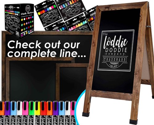 Loddie Doddie Magnetic Dry Erase White Board for Wall - 24" x 36" White Frame - Built-in Marker Tray & Stain-Resistant Surface
