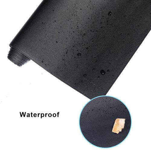 Cacoy 63" x 24" Leather Desk Mat, XXXL Computer Mat for Desk, PU Leather Desk Pad Blotter, Large Gaming Keyboard Mouse Pad, Waterproof Desk Protector for Office and Home, Black