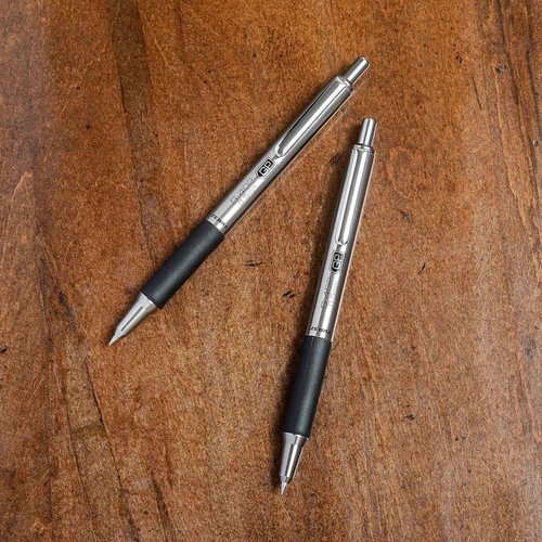 Zebra Pen G-402 Gel Pens 12-Pack, Black Ink, 0.5mm Fine Point, Stainless Steel Barrel, Comfortable Rubberized Grip, Secure Metal Clip, Shirt Pocket-Friendly (49210)