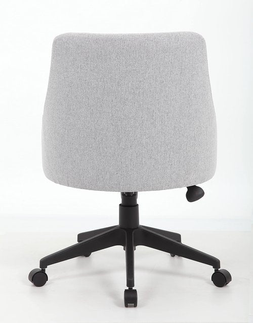 Boss Office Products Boyle Poly-Linen Guest Chair with Casters in Grey