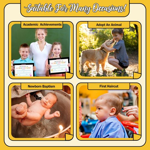 Certificate of Achievement, Kindergarten Certificates Award Gifts for Kids Children Students, School Graduation Diploma Ceremony Decorations Supplies, 25 Pack Award Certificates, 01