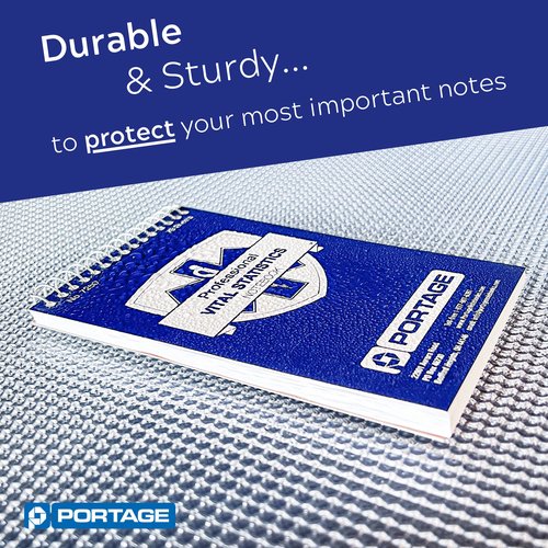 EMT/First Responders Vital Statistics Notebook – 6” x 3.75” Medical Notebook for Vital Signs and Additional Patient Information – 840 Sheets (12 Pack)