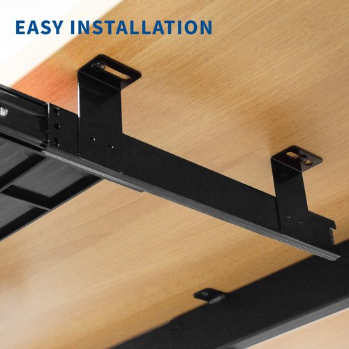 VIVO 17 inch Under Desk Slim Slide Out Pencil Drawer, Home Office Storage Organizer Tray, Black, DESK-AC04D
