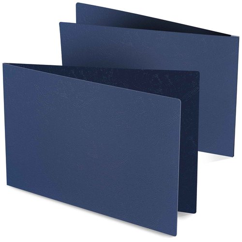 11x17 Folder, Pressboard Report Covers. 10 Pack Professional Blueprint Binders with 3-Inch Fastener, 500-Sheet Capacity. Large Format Document Organizer Storage for Tabloid Size (Midnight Blue)