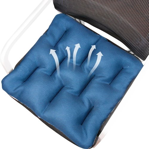 DUXCIYHTA Larger Size Seat Cushion for Office Chairs & Car Seat，Tailbone Pain Relief Long Sitting Office Workers,and Car Drivers，Breathable Seat Pad Washable Without Removing Cover，Navy Blue