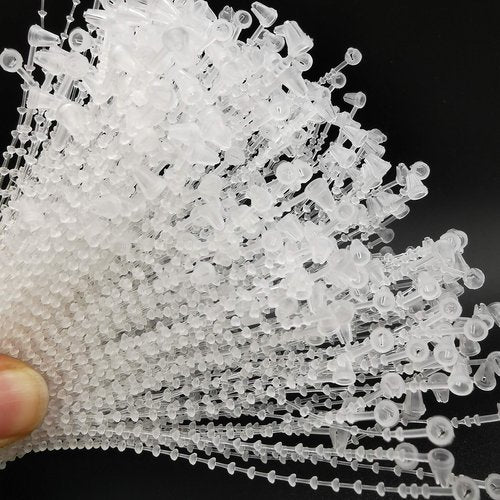 Jessica welcomes you 5" Pin Adjustable Security Beaded Loop Tie Plastic Paper Prices Tag Fasteners(1000pcs)