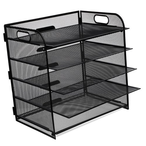 Veemoon Mesh Desk File Organizer Portable Paper Sorter for Office Home Efficient Document Storage Letter Tray for Desk Organization