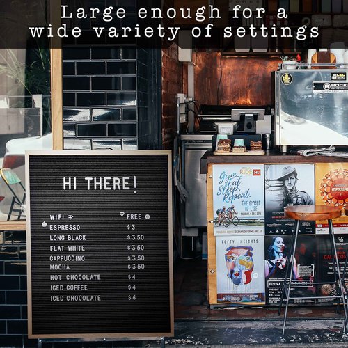 Blackboard Letter Board - 24x30 Inch Large Felt Message Board for Restaurant Menus