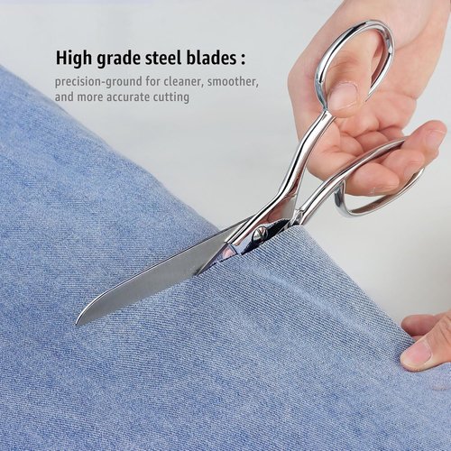 BoFuYuan Stainless Steel Fabric Scissors - 8-Inch Heavy Duty Tailor Shears with Ergonomic Grip