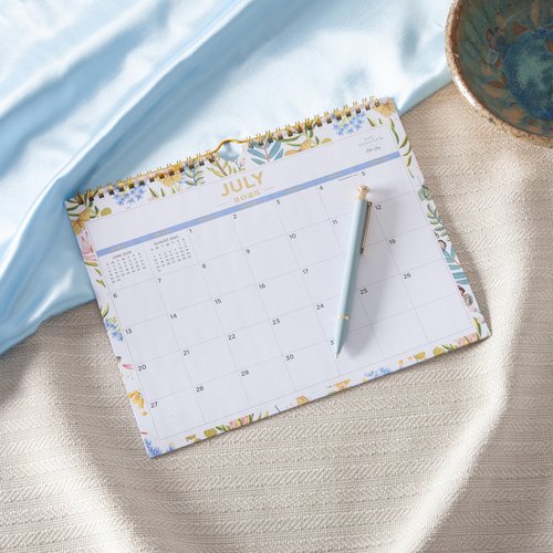 Blue Sky Day Designer 2025-2026 Monthly Academic Year Wall Calendar, July 2025 - June 2026, 11" x 8.75", Durable Twin Wire Binding, Perfect For Home, Office And Classroom, Flutter