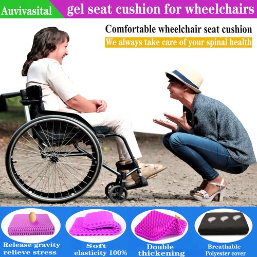 Plus Size Gel Seat Cushion for Long Sitting, Extra Large and Thick Pressure Relief Seat Cushion for Back, Hip, Sciatica, Tailbone Pain, Use for The Office, Wheelchair, Car, Trip, Recliner.(Pink)