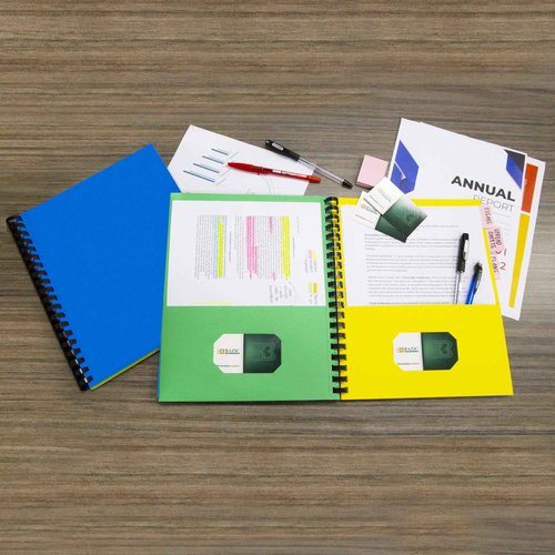 BAZIC Products 8 Pockets Folder Portfolios w/Double Loop Wire Binding, Letter Size Paper Folders for Office Business Document Papers Organizer, 12-Pack