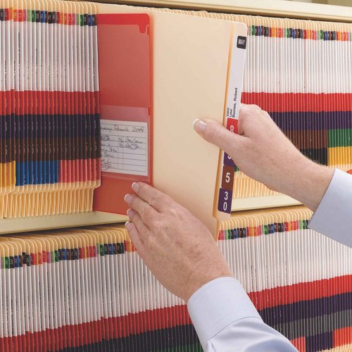 Smead End Tab Classification File Folder, 1 Divider, 2" Expansion, Letter Size, Manila, 10 per Box (26825)