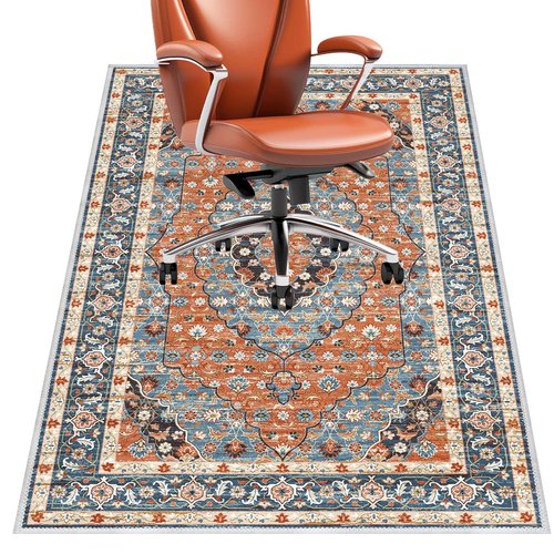 Office Chair Mat for Hardwood Floor, 48"x60" Desk Chair Rug for Carpet, Anti-Slip Desk Chair Mat for Rolling Computer Chair, Floor Mat for Office Cleaned Easily