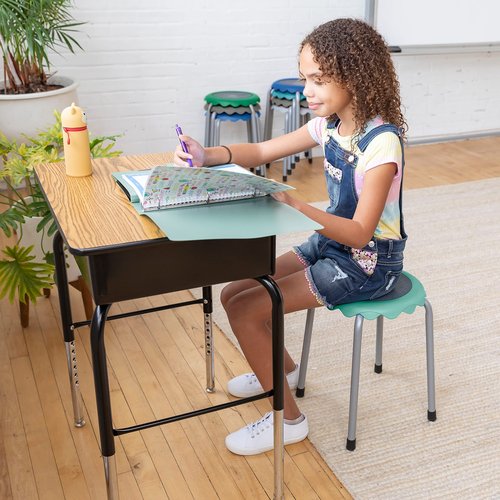 ECR4Kids Daisy Stackable Stool Set, Flexible Seating, Contemporary, 8-Piece