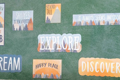 Teacher Created Resources Moving Mountains Bulletin Board Bundle | Let The Adventure Begin Mini Bulletin Board