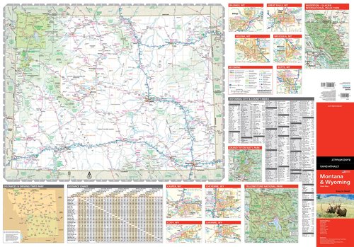 Rand McNally Easy to Read: Montana, Wyoming State Map
