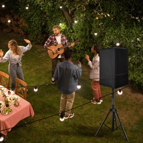 Musiin 15'' Outdoor Speaker Cover,Waterproof,Dust-Proof and UV-Proof Oxford Cloth,Bottom Drawstring Fastening Design,Suitable for Upright PA/DJ Speaker Protection Cover(2 Packs）