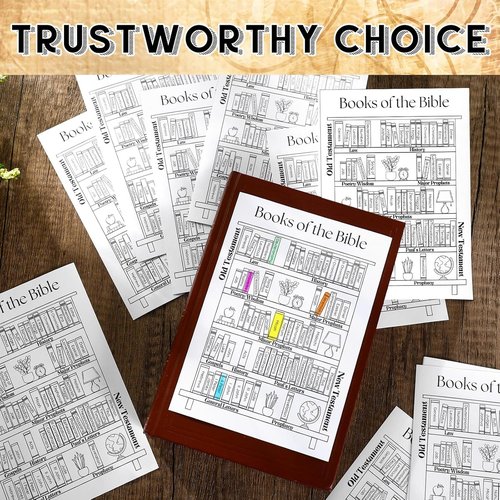 Kosiz 24 Pcs Bible Stickers - Christian Reading Tracker for Journaling | Classic Style